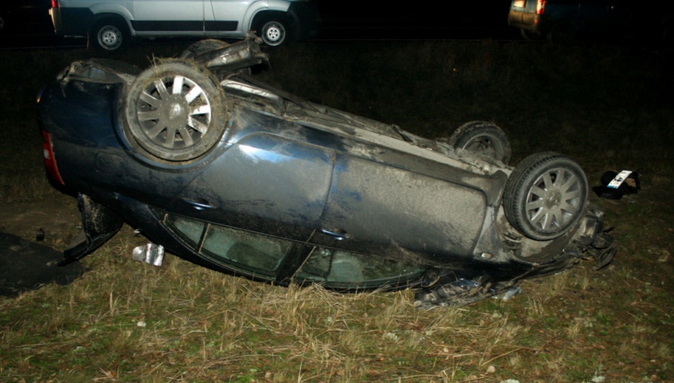 Żadna z osób biorących udział w wypadku nie odniosła poważniejszych obrażeń. Fot. Policja