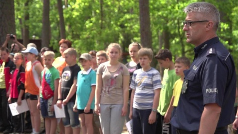 W ośrodku ZHP w Krówce Leśnej nad Zalewem Koronowskim, odbył się VI finał turnieju pod hasłem "Jestem bezpieczny - umiem pomagać innym". Fot. KMP w Bydgoszczy