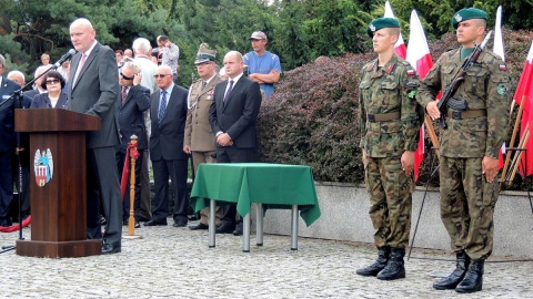 Uroczystości odbyły się pod pomnikiem Józefa Piłsudskiego. Fot. Adriana Andrzejewska