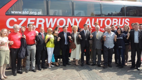 Czerwony autobus SLD pojawił się w Bydgoszczy