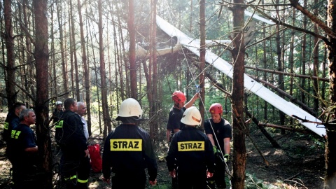 Wypadek szybowca pod Zieloną Górą