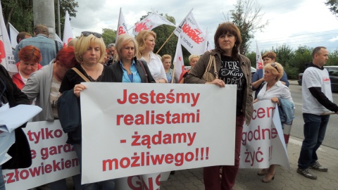 Protest pracowników Nowego Szpitala w Nakle