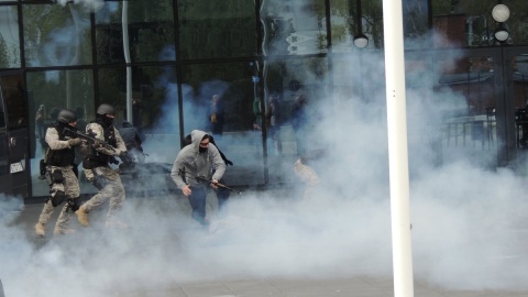 Ćwiczenia służb ratowniczych, wojska i policji w Toruniu