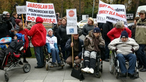 Protest rodziców niepełnosprawnych dzieci