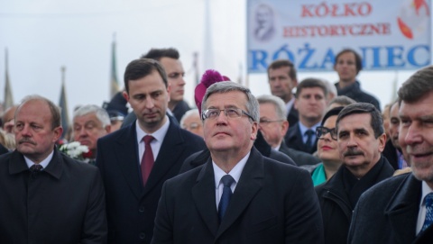 Prezydent Komorowski i liderzy PSL na Zaduszkach Witosowych