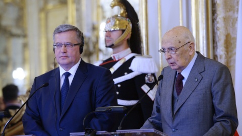 Prezydenci Polski i Włoch m.in. kryzysie ukraińsko-rosyjskim i UE