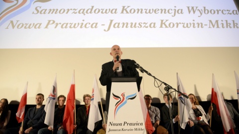 Korwin-Mikke podczas konwencji KNP: przyszłość należy do nas