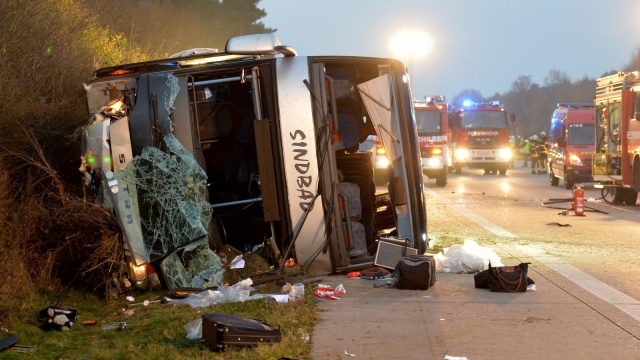 Wypadek polskiego autokaru koło Berlina