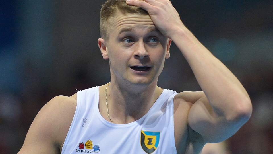 Dariusz Kuć wygrał bieg na 60 m, podczas lekkoatletycznych halowych mistrzostw Polski w Sopocie. Fot. PAP/Adam Warżawa