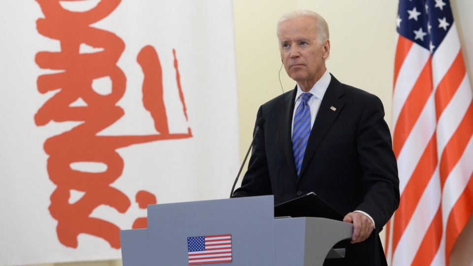 Wiceprezydent USA Joe Biden na konferencji prasowej po spotkaniu z prezydentem RP. Fot. PAP/Jacek Turczyk