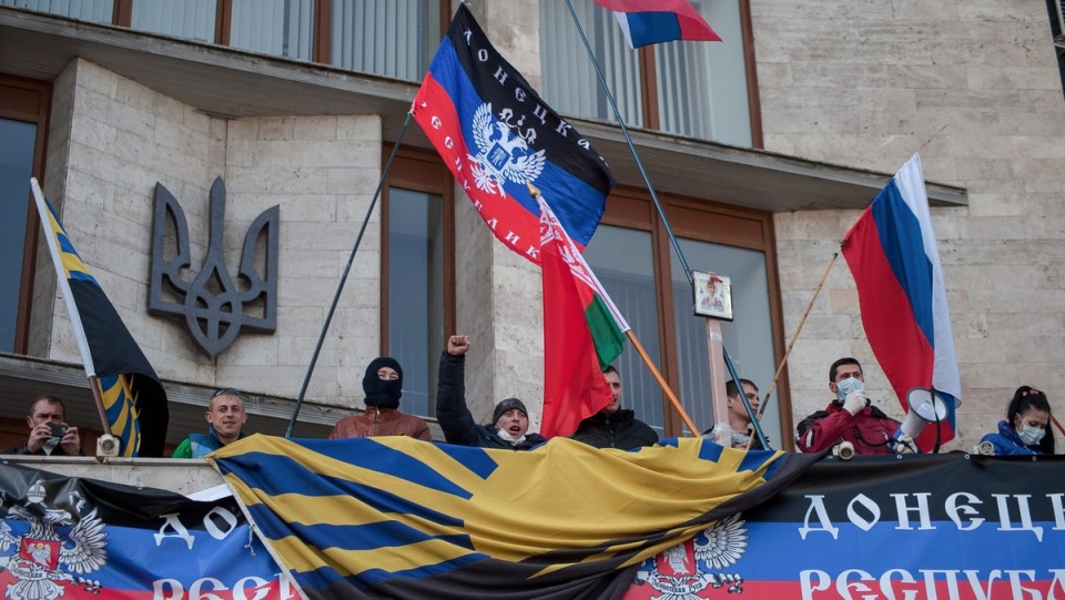 Prorosyjscy separatyści ogłosili powstanie Donieckiej Republiki Ludowej. Fot. PAP/EPA