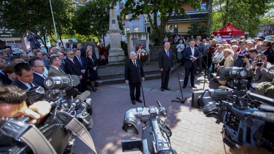 Prezes PiS Jarosław Kaczyński przedstawił w czwartek w Radomiu 21 postulatów i zadań do spełnienia. Fot. PAP/Michał Walczak