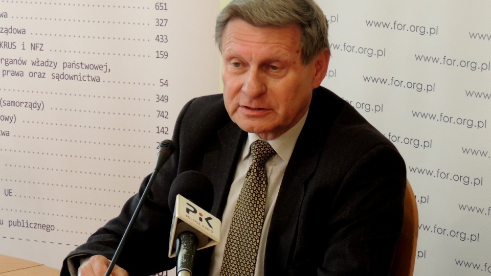 Podczas spotkania z mediami prof. Balcerowicz odniósł się m.in. do trzeciej edycji akcji "Rachunek od państwa". Fot. Monika Kaczyńska