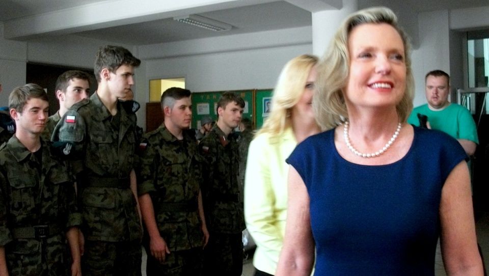 W ceremonii nadania imienia włocławskiej jednostce udział wzięła córka generała Władysława Andersa. Fot. Anna Pudlińska