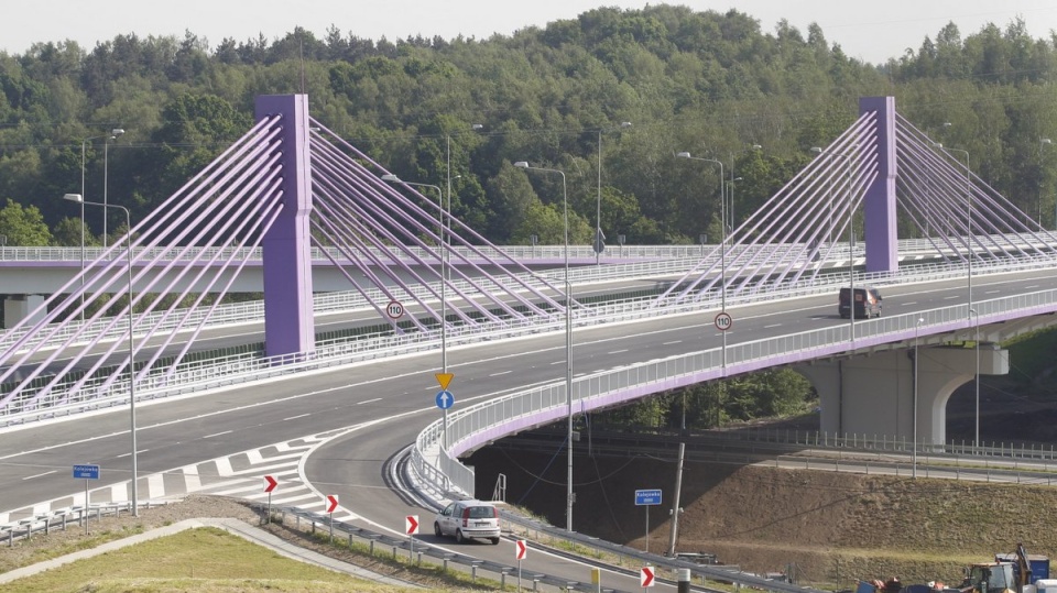 To ostatni brakujący dotąd odcinek autostrady A1 przed granicą z Czechami. Fot. PAP/Andrzej Grygiel.