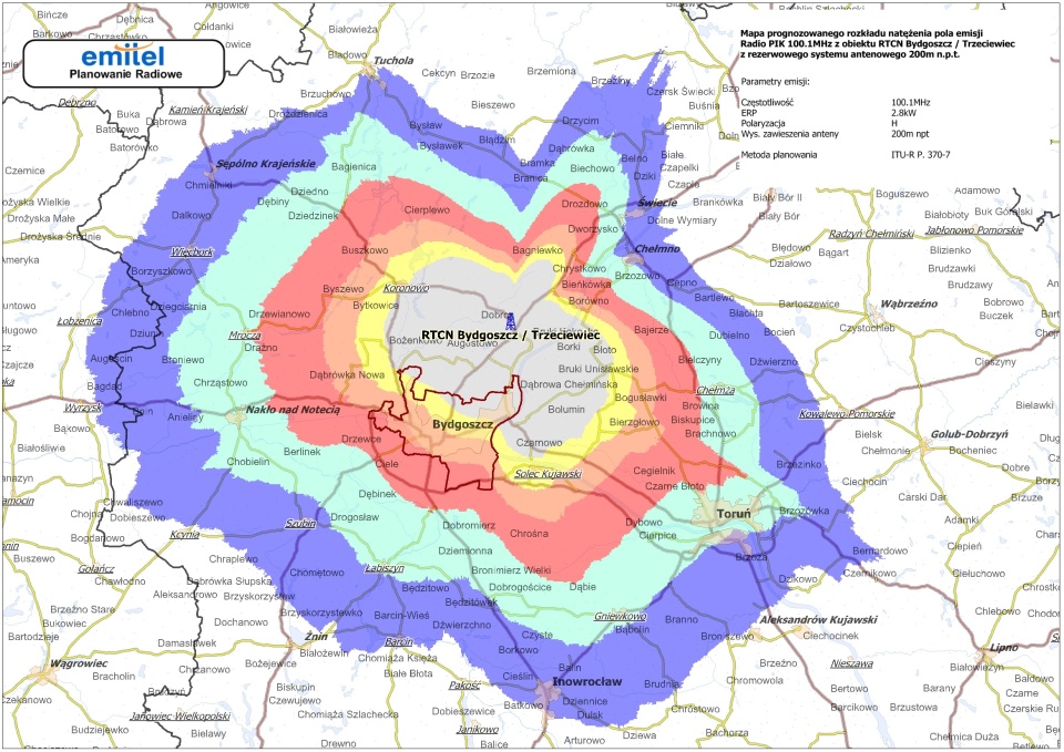 Odbiór programów radiowych nadawanych z Trzeciewca może być zakłócony. Grafika nadesłana