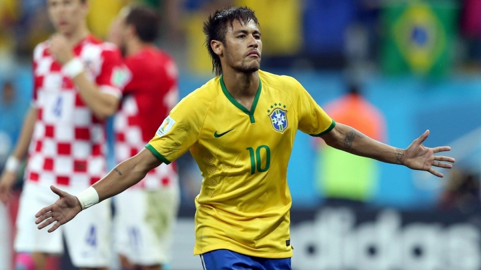 Neymar strzelił 2 bramki w inauguracyjnym meczu MŚ z Chorwacją. Fot. PAP/EPA