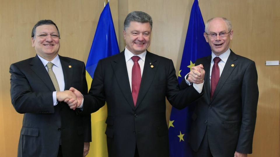 "Być może najważniejszy dzień dla mojego kraju od czasu uzyskania niepodległości" - powiedział prezydent Ukrainy. Fot. PAP/EPA