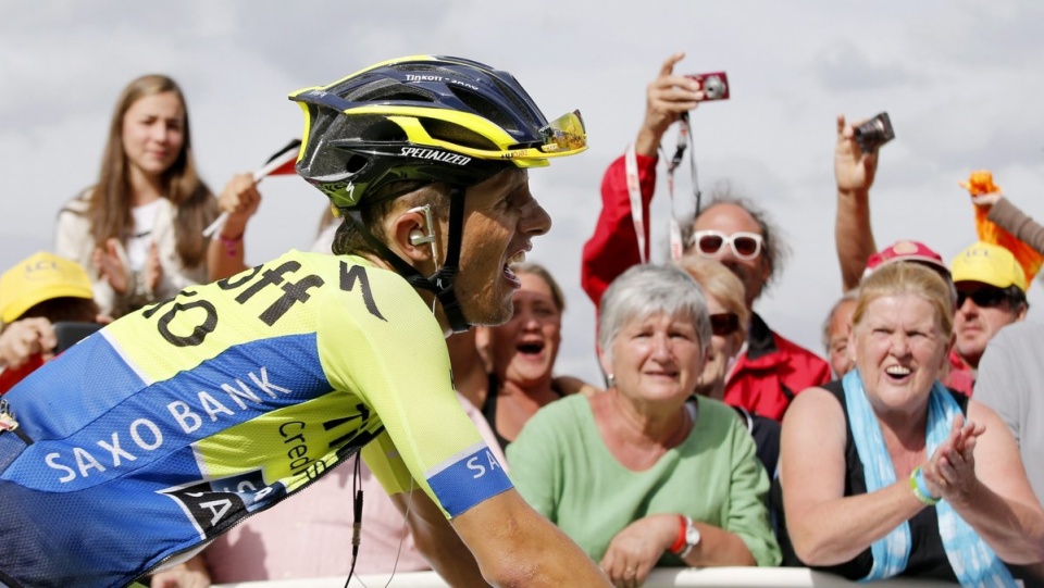 Rafał Majka wygrał w sobotę 14. etap kolarskiego wyścigu Tour de France. Fot. PAP/EPA/KIM LUDBROOK