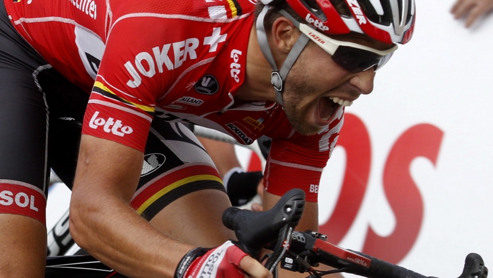 Belg Jonas van Genechten z ekipy Lotto wygrał czwarty, najdłuższy etap 71. Tour de Pologne. Fot. PAP/Andrzej Grygiel