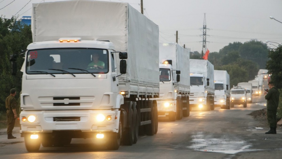 Rosyjski konwój humanitarny nie zostanie przepuszczony przez teren obwodu charkowskiego. Fot. PAP/EPA