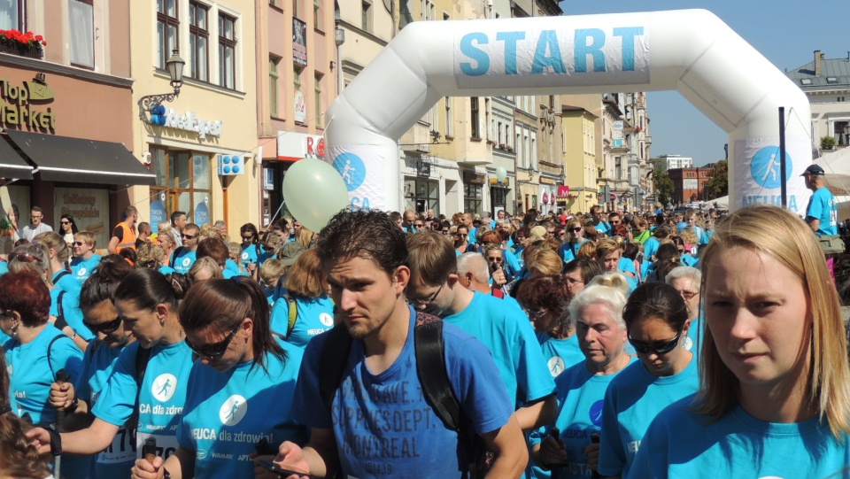 2 zł od każdego kilometra przemierzonego przez uczestnika marszu trafi na konto Fundacji Na Rzecz Hematologii. Fot. Michał Zaręba