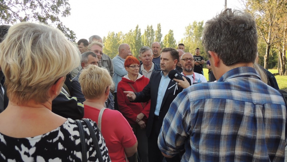 Szef Solidarności wziął udział w spotkaniu dotyczącym sytuacji pracowników Sody Polskiej Ciech. Fot. Monika Kaczyńska