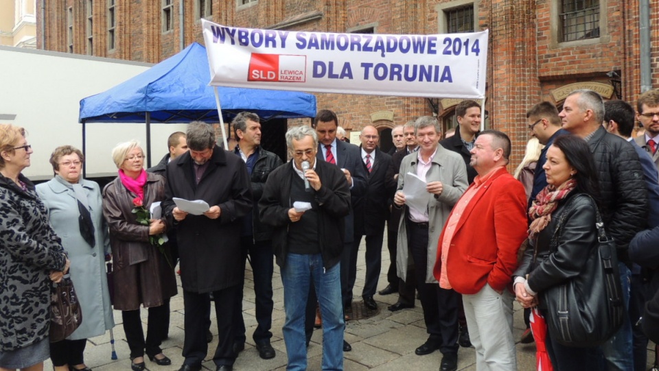 Sojusz Lewicy Demokratycznej zaprezentował swoich kandydatów do toruńskiej rady miasta. Fot. Michał Zaręba