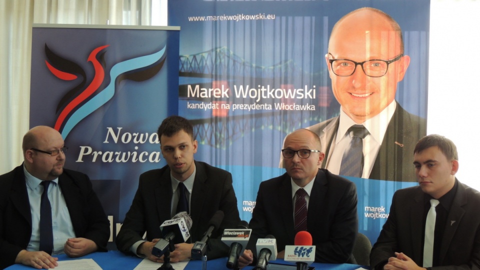 Kongres Nowej Prawicy popiera kandydaturę Marka Wojtkowskiego z PO na prezydenta Włocławka. Fot. Marek Ledwosiński