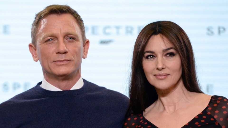 Daniel Craig i Monica Belucci czyli część obsady najnowszego filmu o Jamesie Bondzie. Fot. PAP/EPA