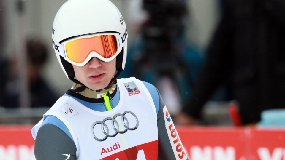 Kamil Stoch podczas treningu w Oberstdorfie, przed kwalifikacjami do niedzielnych zawodów Turnieju Czterech Skoczni. Fot. PAP/Grzegorz Momot