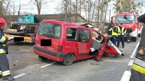 Wypadek w Wąsoszu. Zablokowana DK 5