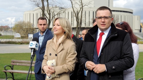 Konferencja prasowa na Wyspie Młyńskiej. Fot. Tatiana Adonis