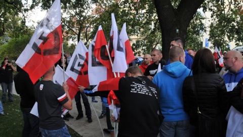 W Bydgoszczy przez centrum miasta przeszedł marsz antyimigracyjny. Fot. Tomasz Kaźmierski