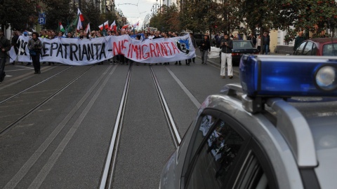 W Bydgoszczy przez centrum miasta przeszedł marsz antyimigracyjny. Fot. Tomasz Kaźmierski