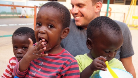 Wolontariusze przez miesiąc przebywali w afrykańskiej stacji misyjnej w Zambii. Fot. nadesłane