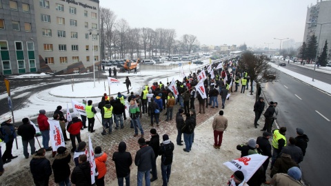 Kolejna manifestacja przed siedzibą JSW