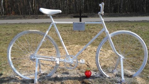 Biały rower w Myślęcinku hołdem dla tragicznie zmarłego rowerzysty