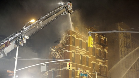 Zawalił się budynek na Manhattanie co najmniej 19 rannych