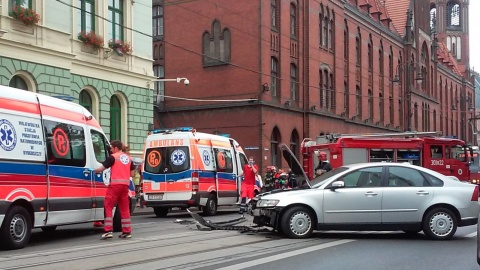 Wypadek na ul. Jagiellońskiej w Bydgoszczy