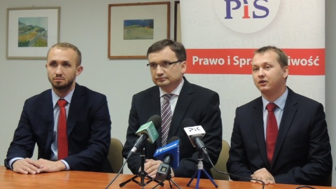 Zbigniew Ziobro, lider Solidarnej Polski, poparł w Toruniu kandydatów partii do Sejmu