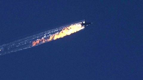 Turcja zestrzeliła rosyjski bombowiec Su-24 [wideo]