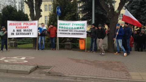 Protest rolników w Sępólnie Krajeńskim