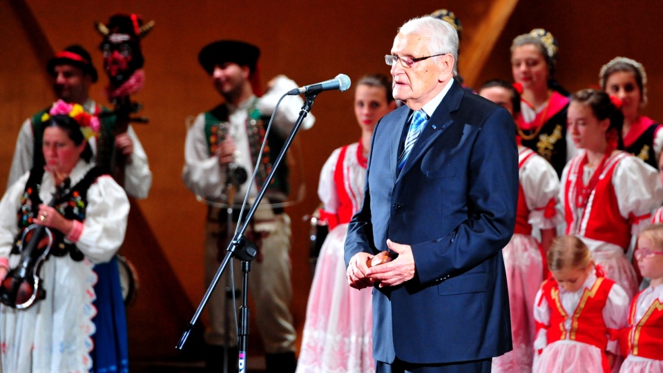 Były marszałek Sejmu, honorowy prezes PSL Józef Zych podczas uroczystości inaugurującej obchody 120-lecia utworzenia Polskiego Stronnictwa Ludowego.Fot. PAP/Marcin Bielecki