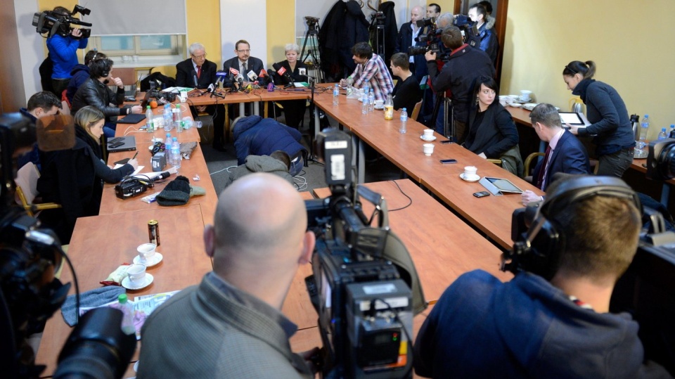 Konferencja prasowa Porozumienia Zielonogórskiego po spotkaniu z ministrem Arłukowiczem. Fot. PAP/Jakub Kamiński