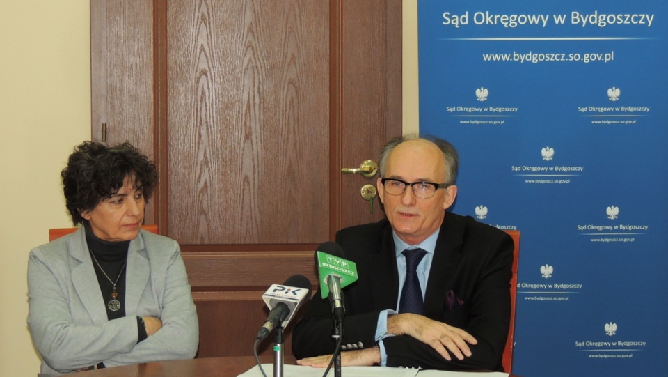 O przywróceniu małych sądów w Polsce mówił w trakcie konferencji prasowej Włodzimierz Hilla - rzecznik prasowy Sądu Okręgowego w Bydgoszczy. Fot. Tatiana Adonis
