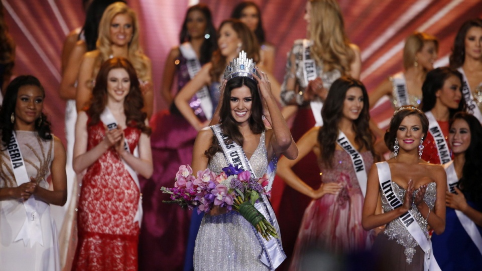 Miss Kolumbii Paulina Vega z koroną Miss Universe 2014. Fot. PAP/EPA