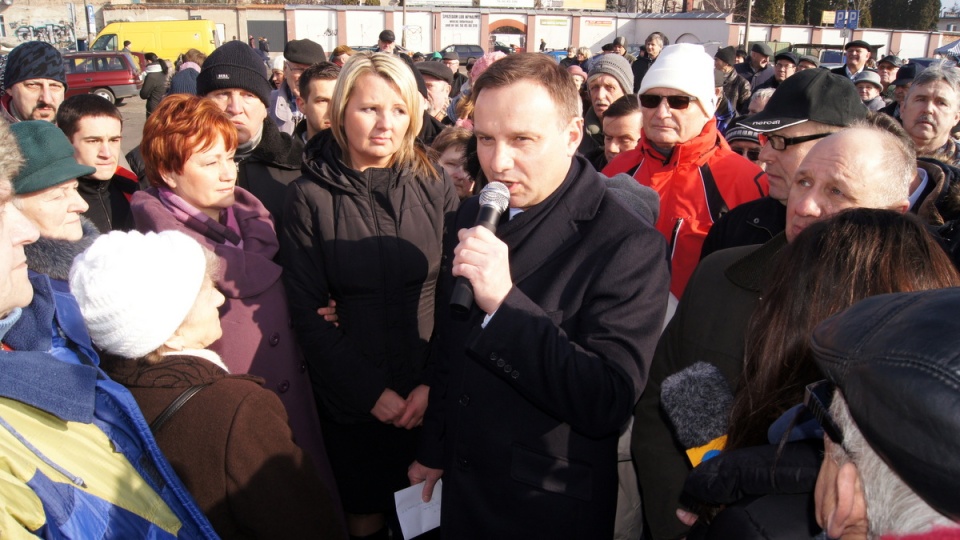 Spotkanie kandydata PiS na prezydenta RP z mieszkańcami Grudziądza. Fot. Henryk Żyłkowski