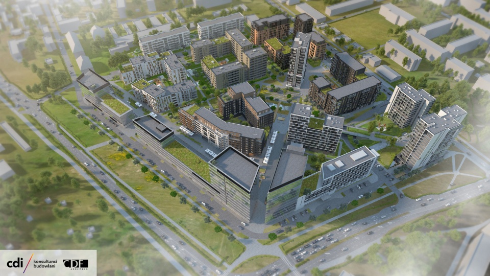 Tak ma wygląć nowe osiedle, które powstanie na terenie byłego Makrum. Wizualizacja nadesłana