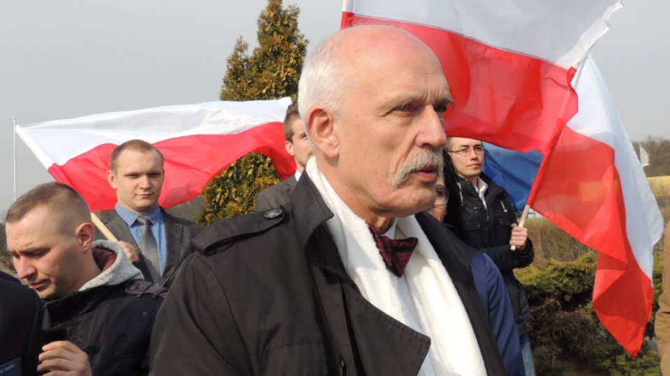 Janusz Korwin-Mikke spotkał się w Toruniu z handlowcami i wyborcami. Fot. Michał Zaręba